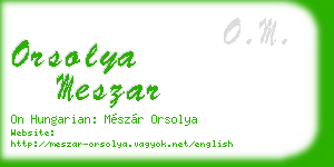 orsolya meszar business card
